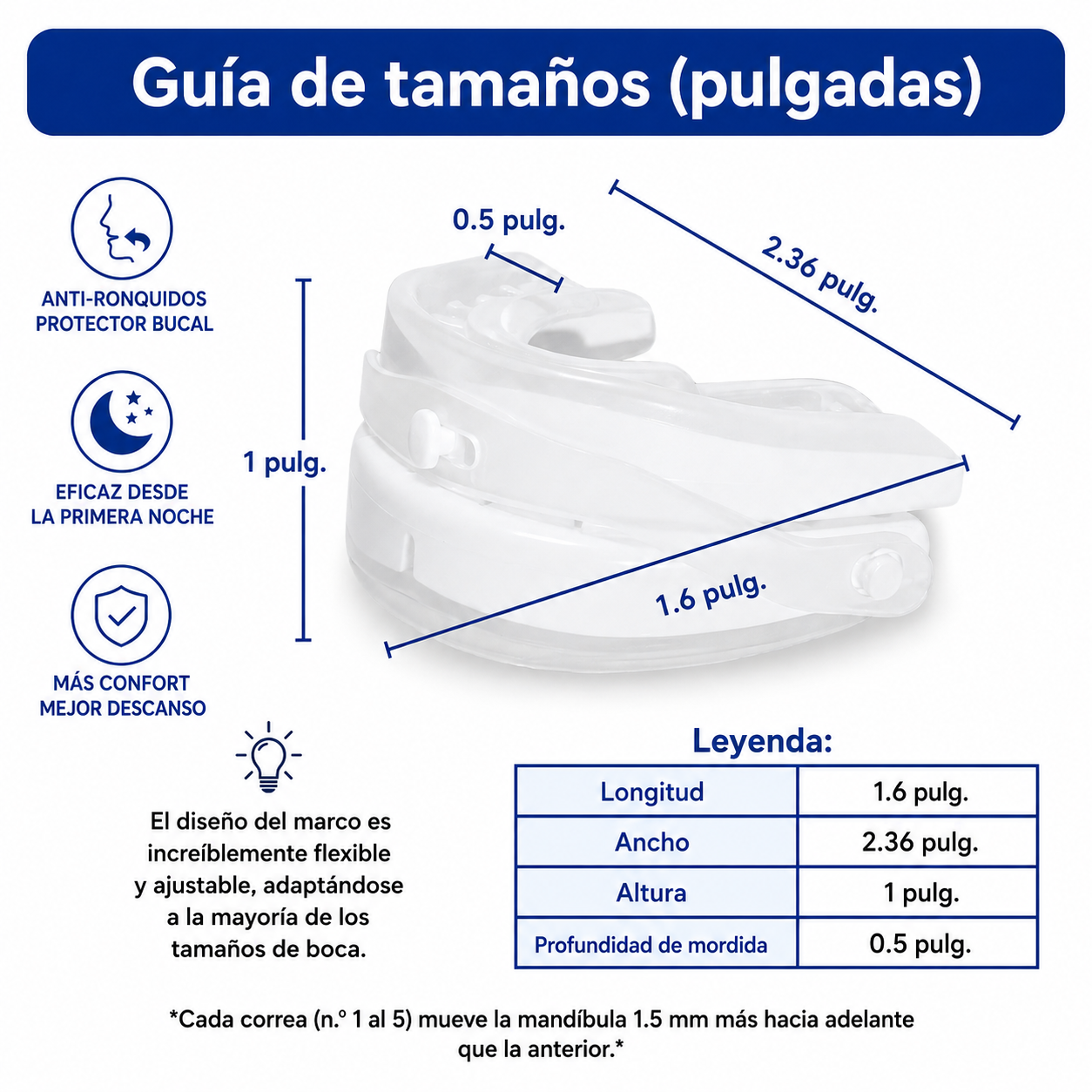 Protector bucal anti-ronquidos